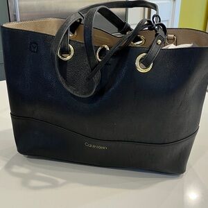 Calvin Klein Black and Gold Tote